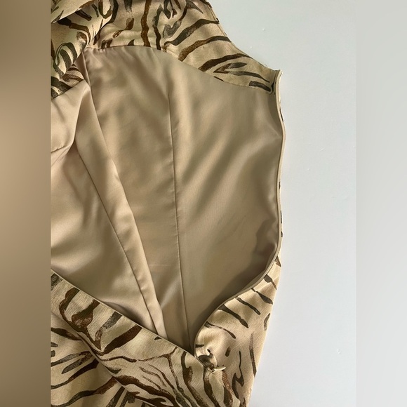 Vanity Fair Dress Women’s 10 Vintage Tiger Print Shift Side Zip Lined Retro - Picture 11 of 13